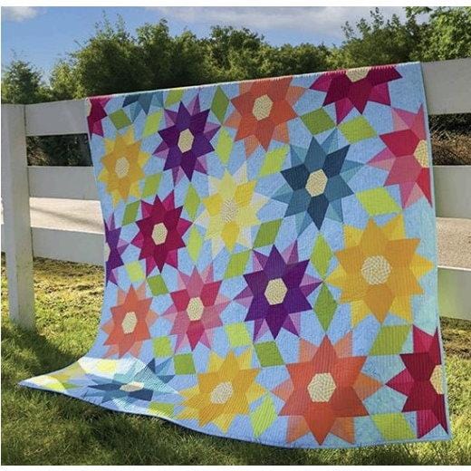 Dancing Dahlias Fabric Only Quilt Kit DNCNGDHLS-FOQK