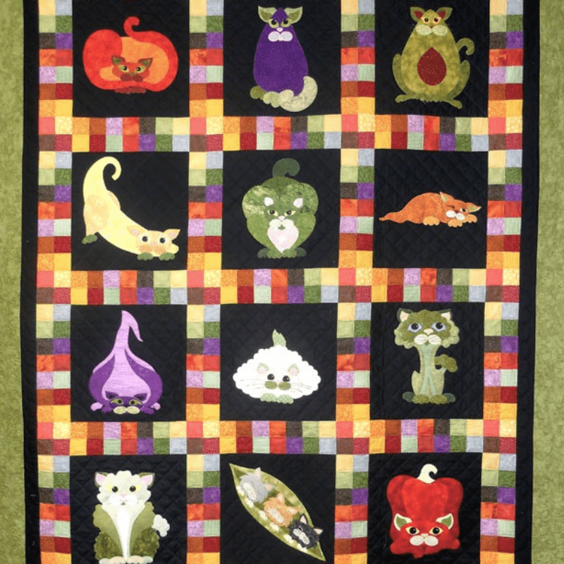 Garden Patch Cats Block of the Month - Begins February 2026 GRDNCATS-FEB26