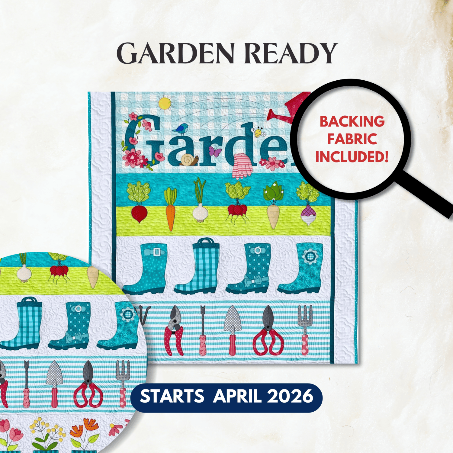 Garden Ready Block of the Month -  April 2026 GARDENRDY-APR26