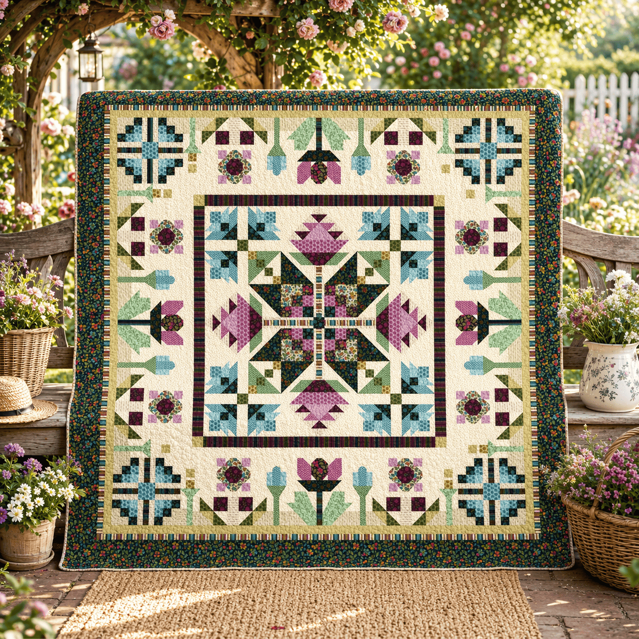 Gemma's Garden Block of the Month - August 2026 (Precut!) P-GEMMGDN-AUG26
