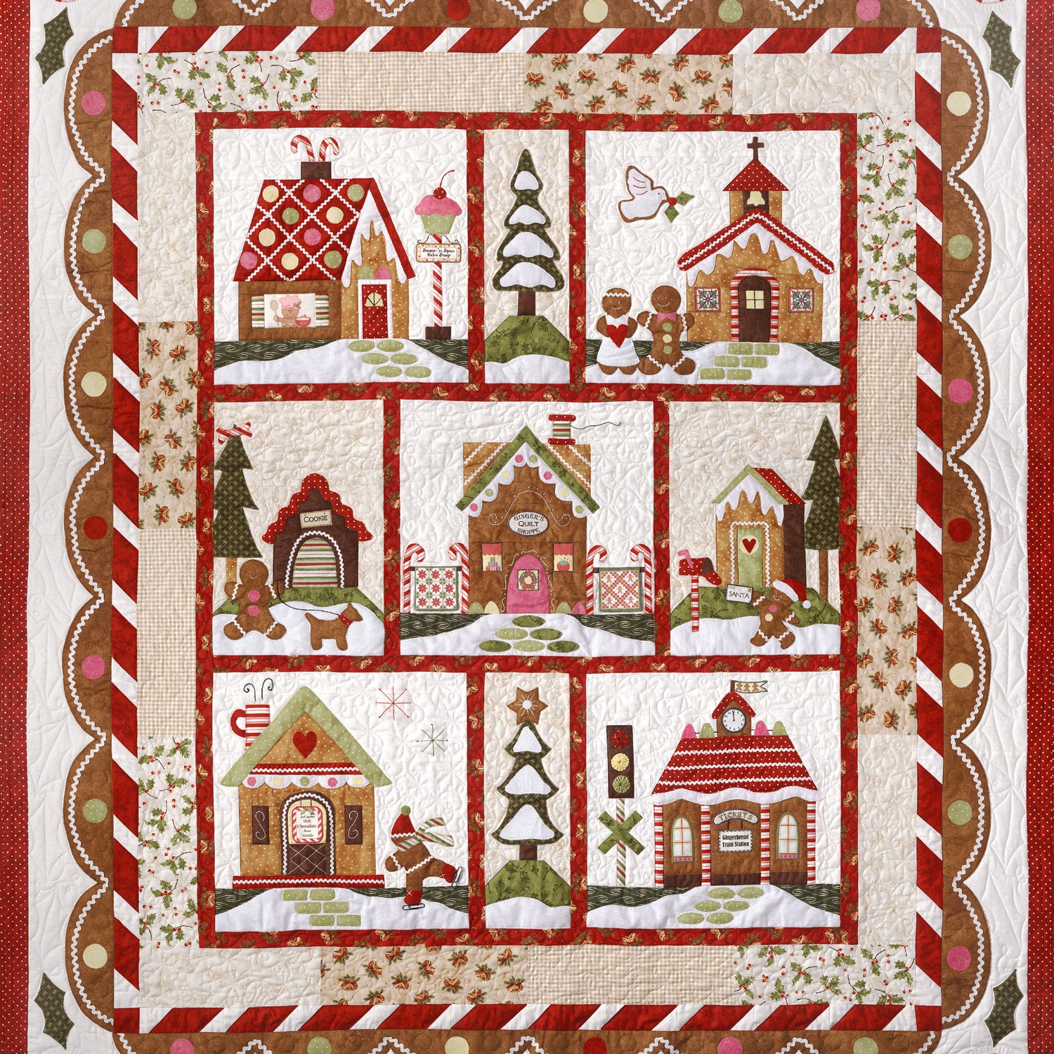 Gingerbread Village Quilt Kit GINGERVILLAGE-RBQK