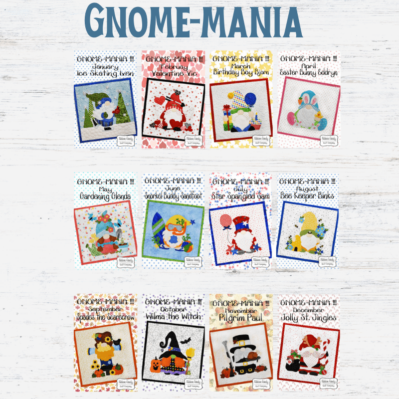 Gnome-Mania Block of the Month - Begins January 2025 GNOMEMA-JAN25