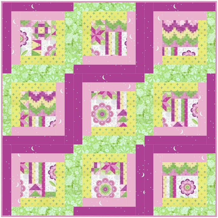 Grab & Go - Baby/Wall Quilt - Blossom Rose GNG-W-BLSSMROSE