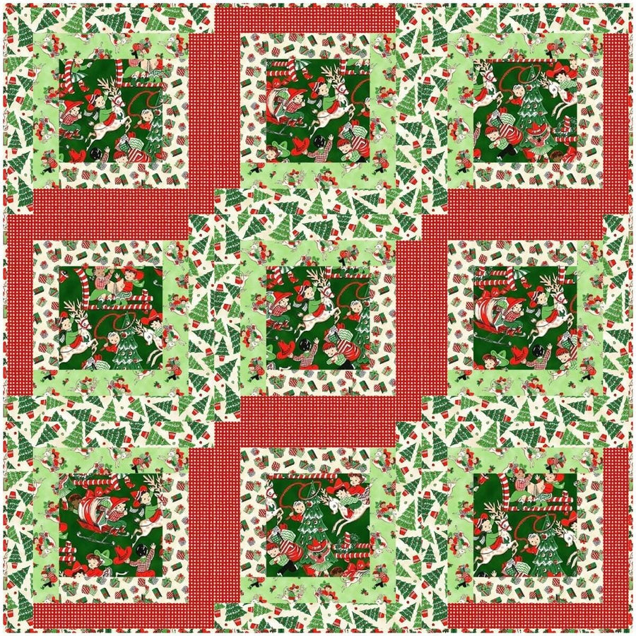 Grab & Go - Baby/Wall Quilt - Giddy Up Reindeer GNG-W-GDDYRNDR