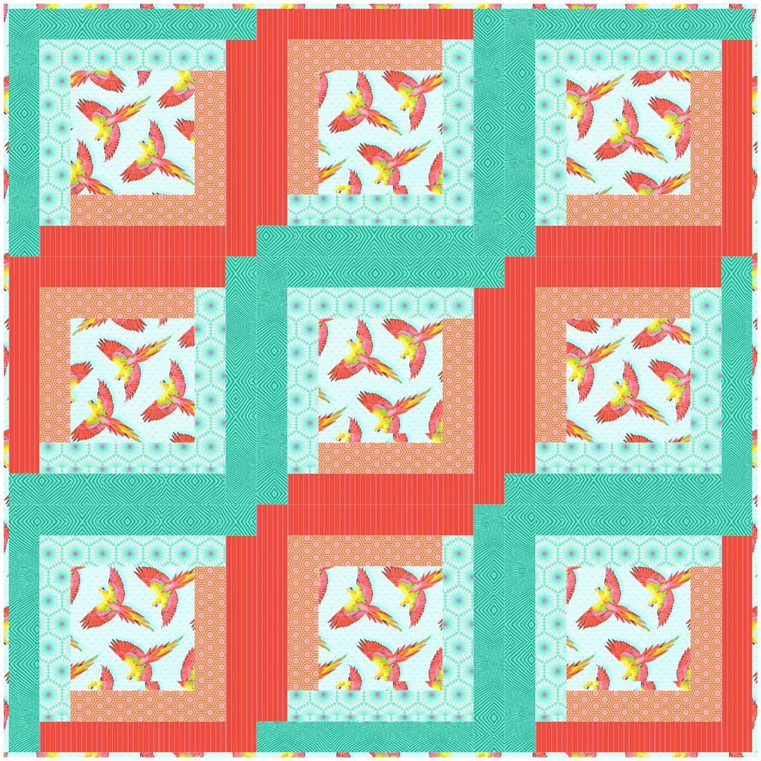 Grab & Go - Baby/Wall Quilt - Macaw Ya'll Later GNG-W-MACAWYL