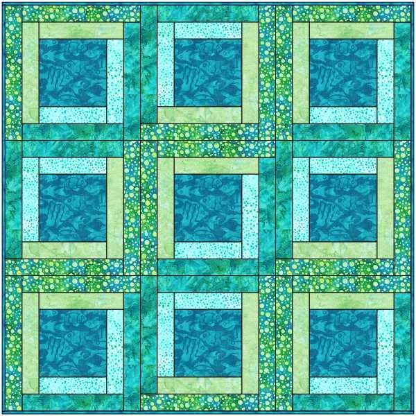 Grab & Go - Baby/Wall Quilt - Oceanside GNG-W-OCEANSIDE