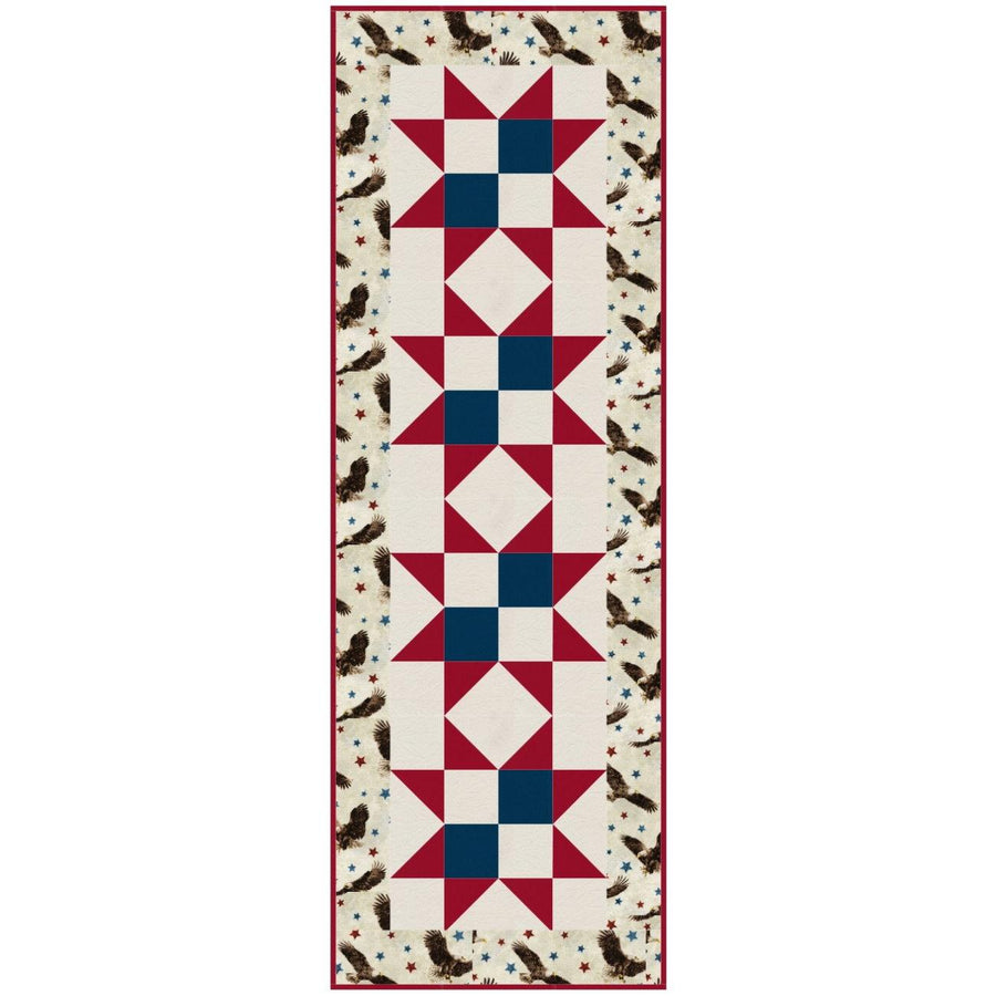 Grab & Go, Ready to Sew -  Star Table Runner - American Eagle GNG-STR-AMRCEGL