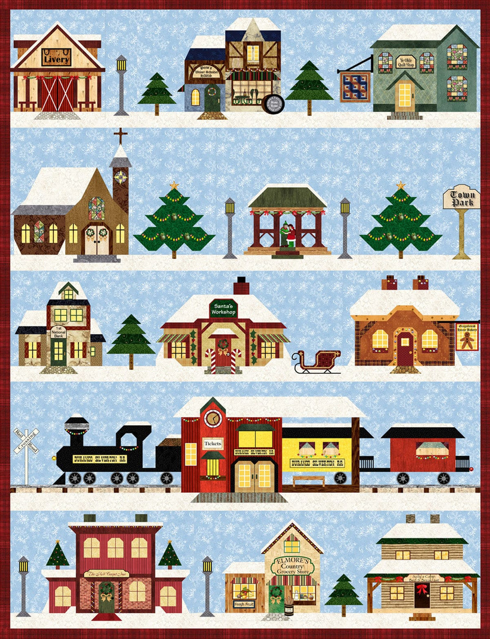 Holiday Snow Village Block of the Month - Begins December 2024 SNOWVIL-DEC24