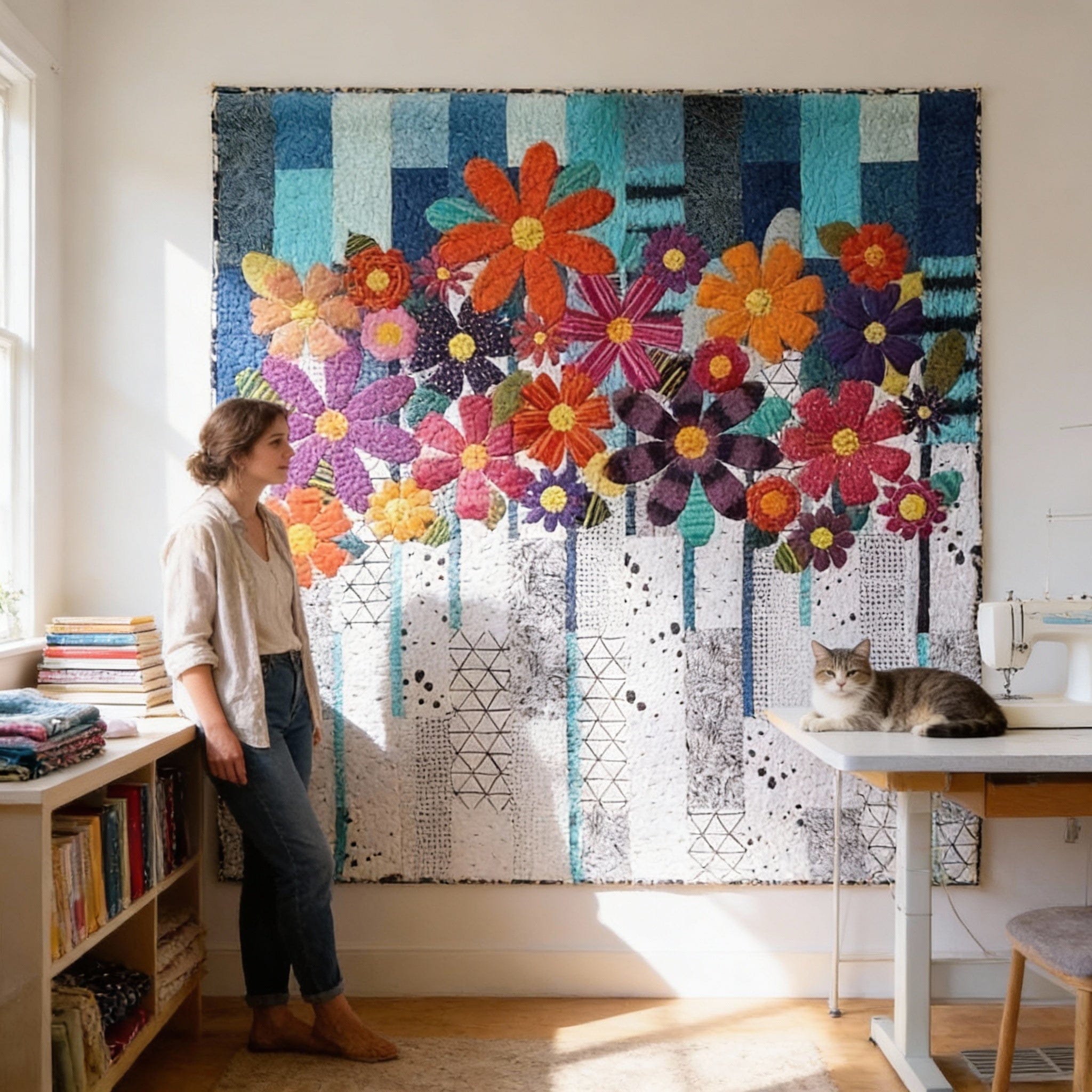 Indah Blossoms Applique Quilt Kit INDAHQUILTKIT