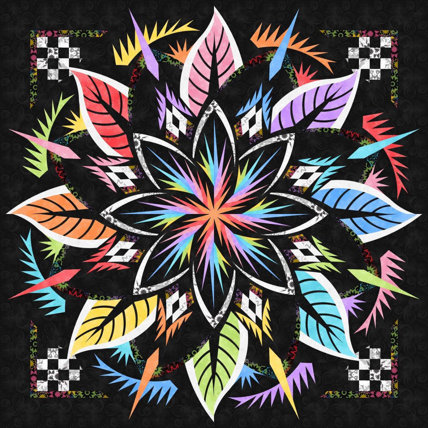 Jungle Magnolia Fabric Only Quilt Kit - Timeless ColorStock Wall Size JNQ00289K30