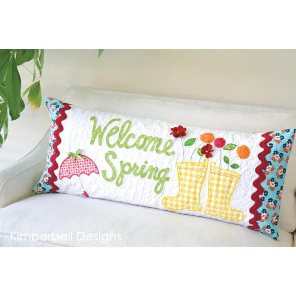 Kimberbell Bench Pillow M 10 -  Welcome Spring BPP22-10