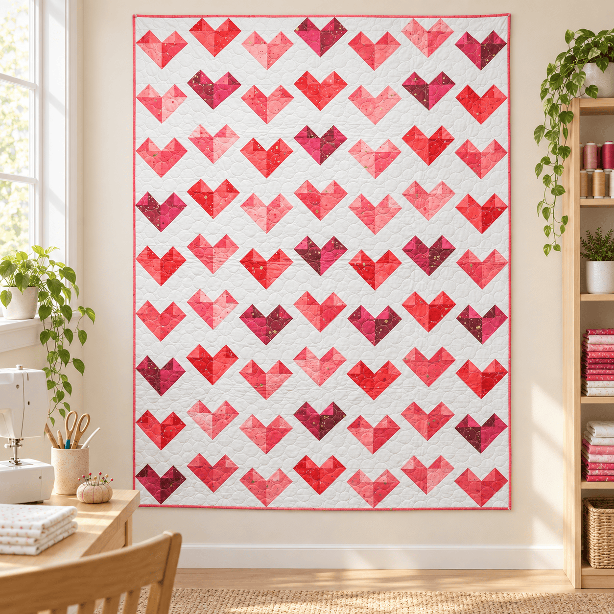 Ombre Paper Hearts Quilt Kit OMBREPPRHRTS-QK