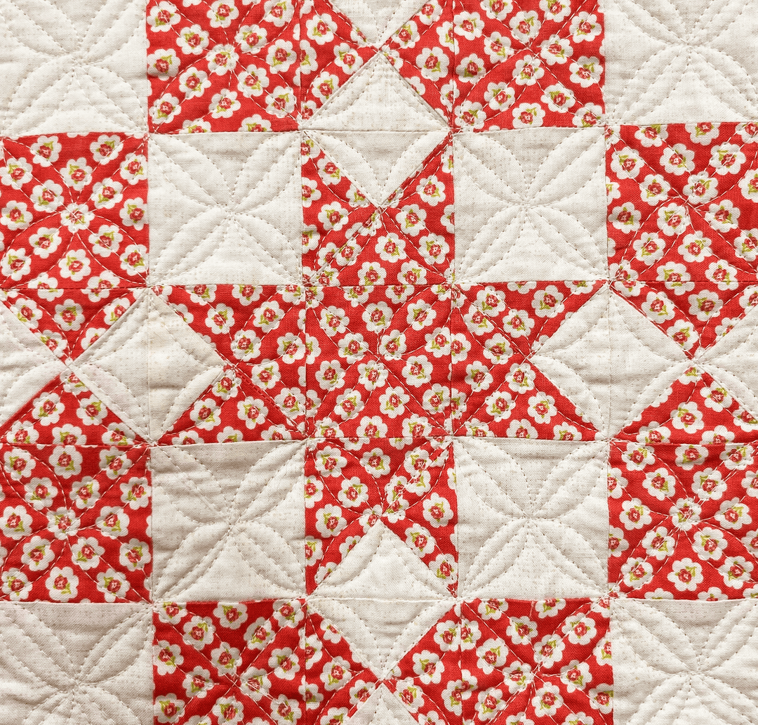 Precut! Classic Red & Cream Block of the Month - Begins July 2025 P-RED&CRM-JUL25