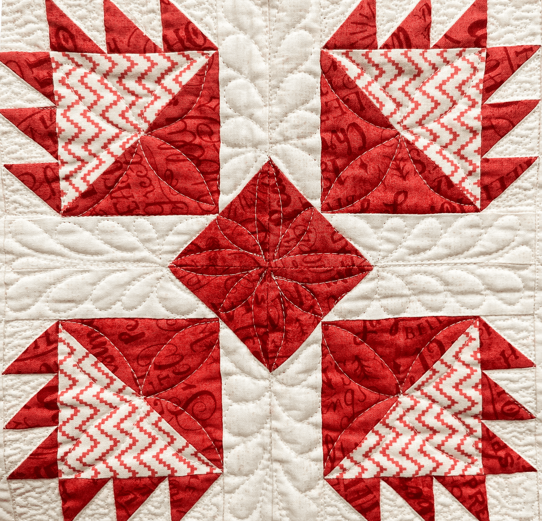 Precut! Classic Red & Cream Block of the Month - Begins July 2025 P-RED&CRM-JUL25