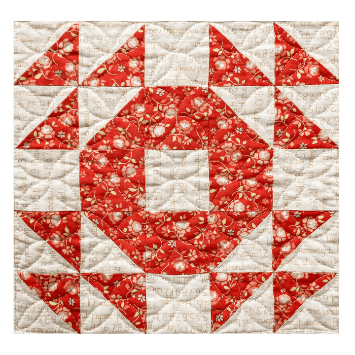 Precut! Classic Red & Cream Block of the Month - Begins July 2025 P-RED&CRM-JUL25