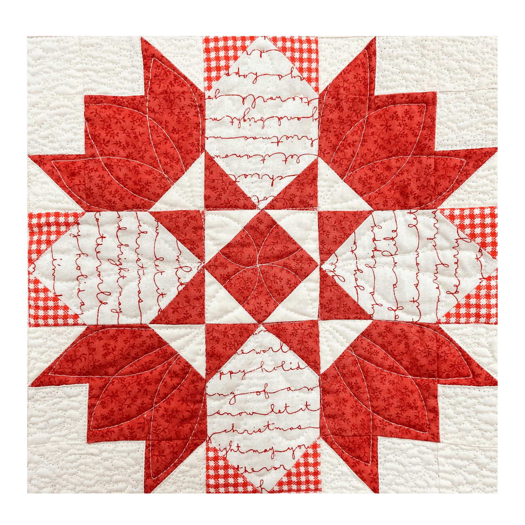 Precut! Classic Red & Cream Block of the Month - Begins July 2025 P-RED&CRM-JUL25