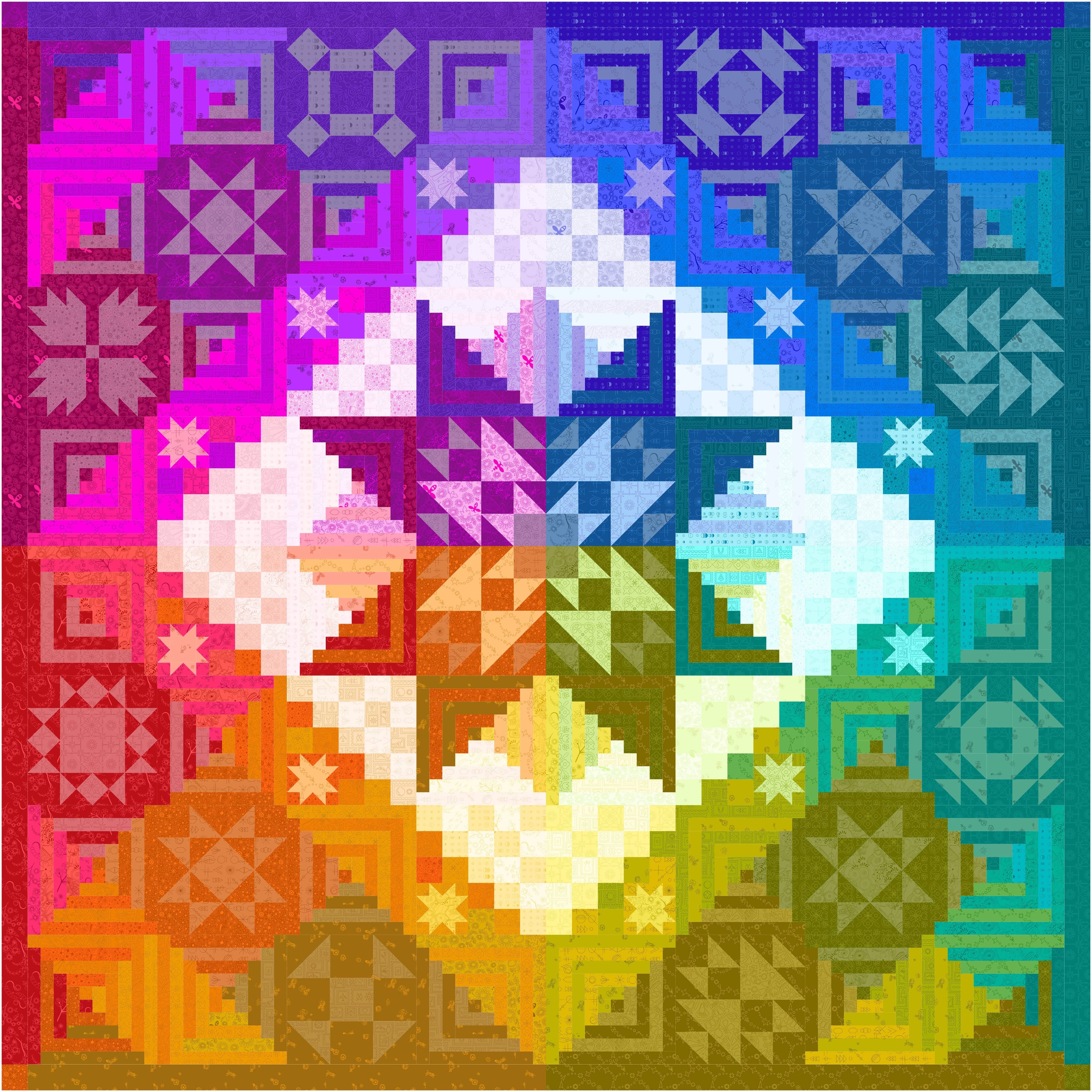 Precut! Color Compass Block of the Month - October 2026 COLORCOMP-OCT26