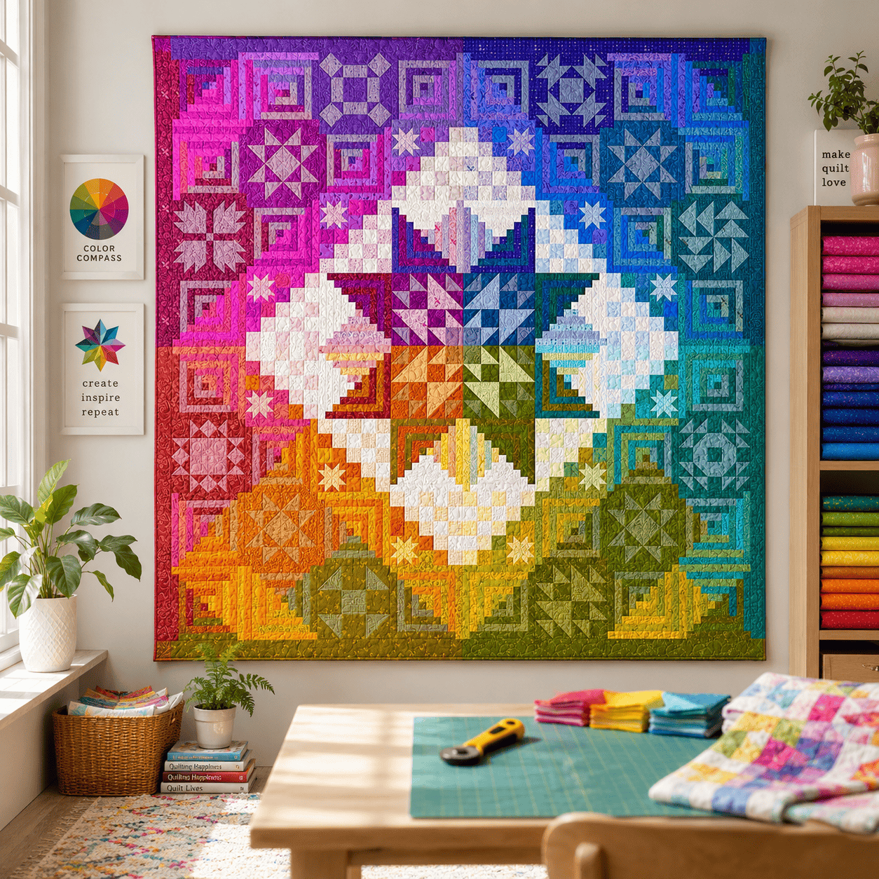 Precut! Color Compass Block of the Month - October 2026 COLORCOMP-OCT26