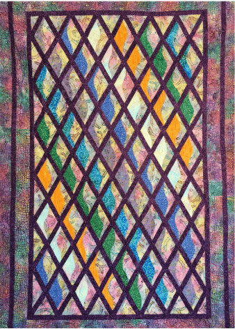 Precut! Diamonds and Curves Quilt Kit - 58" x 74" DMDCURVE-LAQK