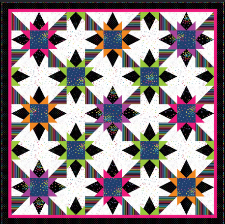 Precut! Starbust Quilt Kit - 72" x 72" STARBURST-CQK