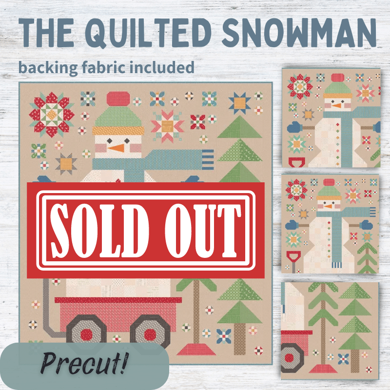 Precut! The Quilted Snowman Block of the Month - Begins November 2024 P-QSNOW-NOV24