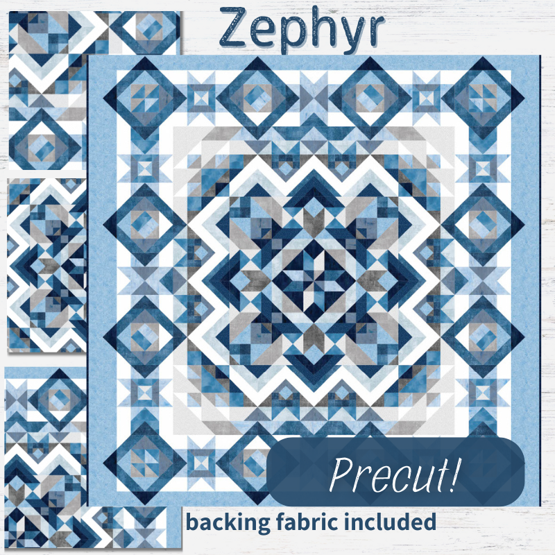 Precut! Zephyr Block of the Month - Begins December 2024 P-ZEPHYR-DEC24