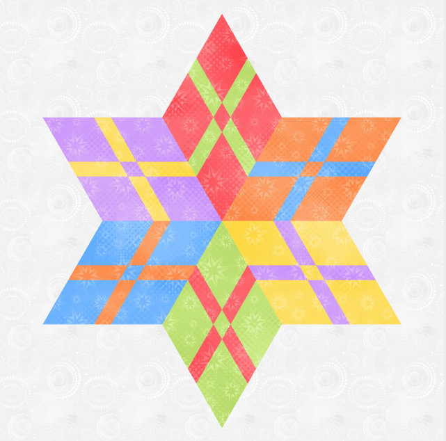 Quiltworx Woven Ribbon Star Fabric Kit - Pastel WVNRBNSTRPAS-FK