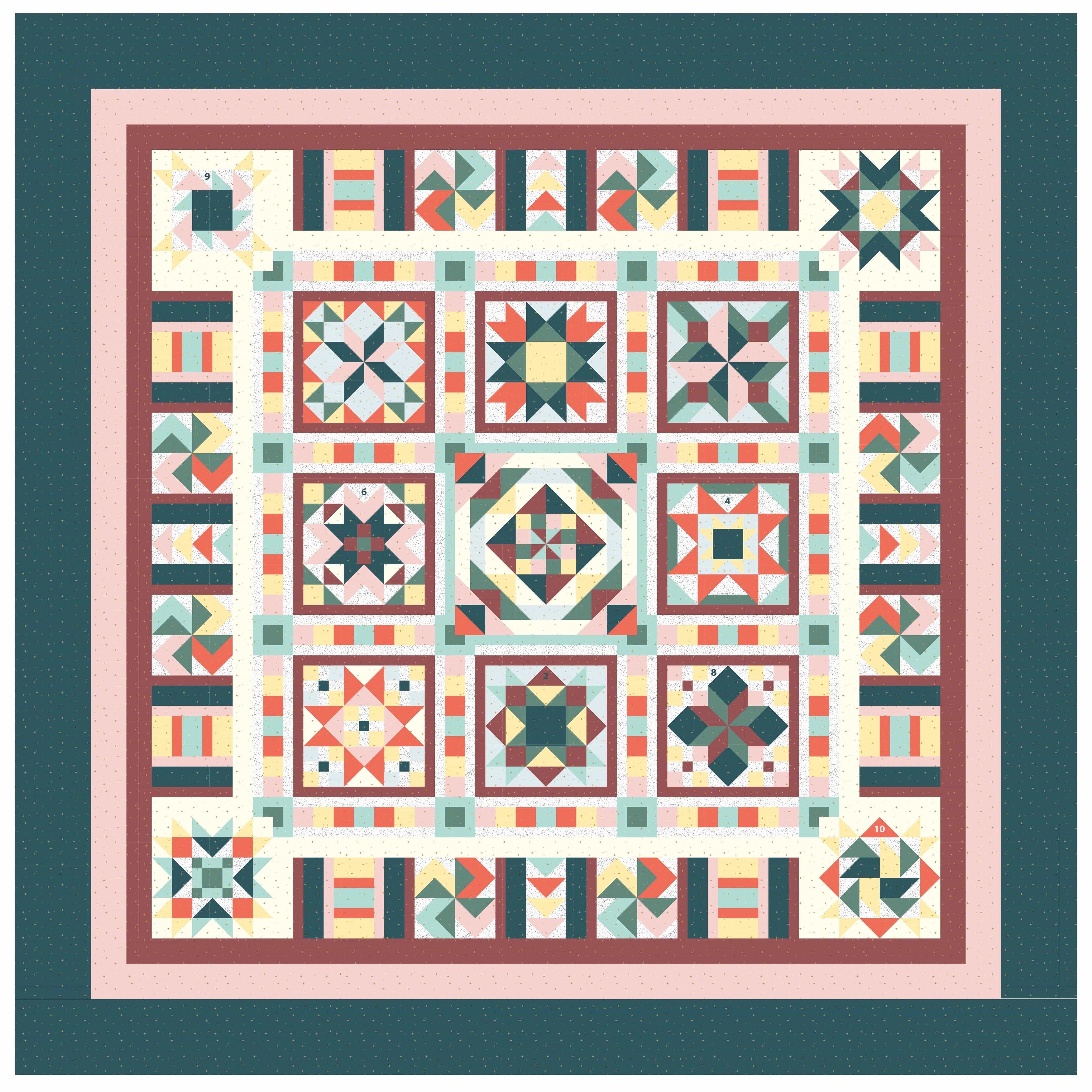 Sangria Block of the Month - Begins April 2026 SANGRIA-APR26