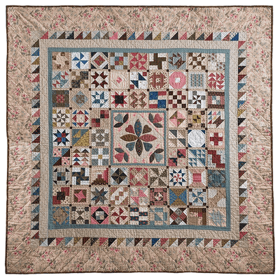 Image of Schoolgirl Sampler quilt.