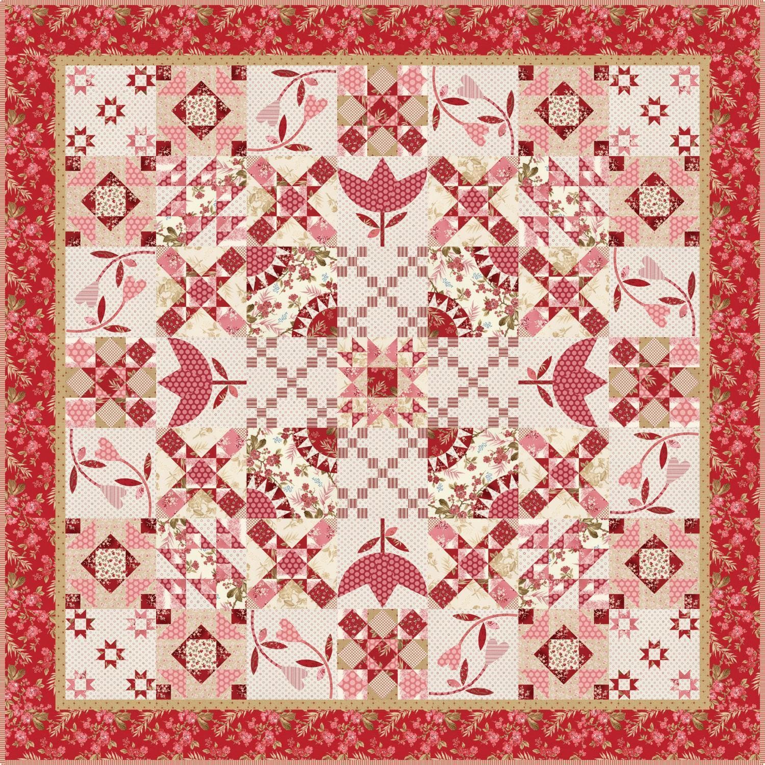 Sew in Love BOM Quilt Kit SEWINLOVE-RBQK