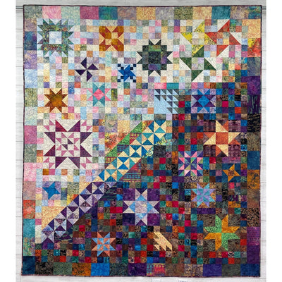 Image of Stars Over Bali Skies quilt.