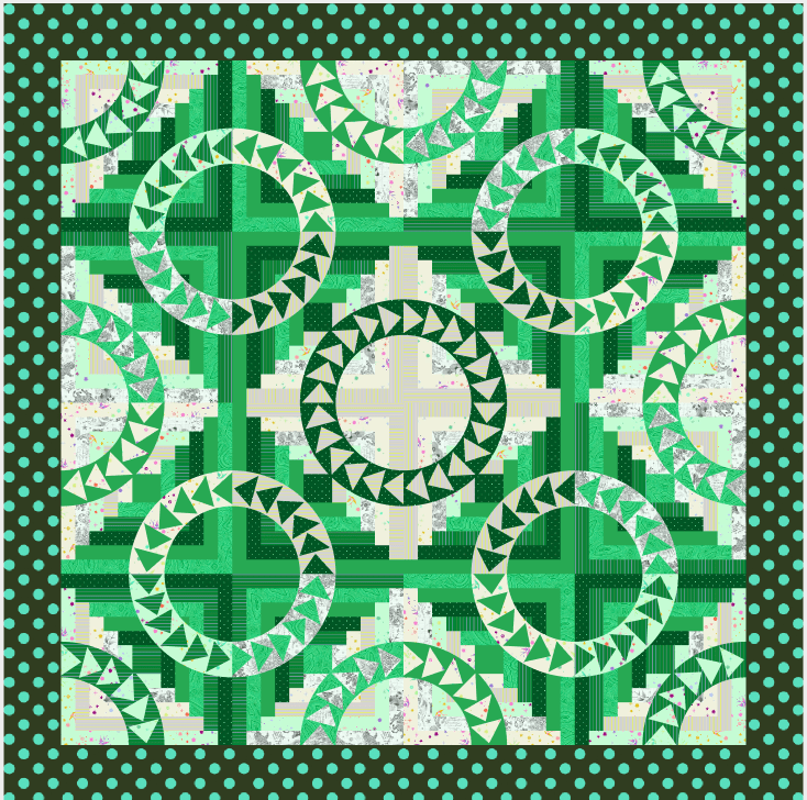 The Beach House Tula Pink Green Quilt Kit BCHHSGREEN-QK