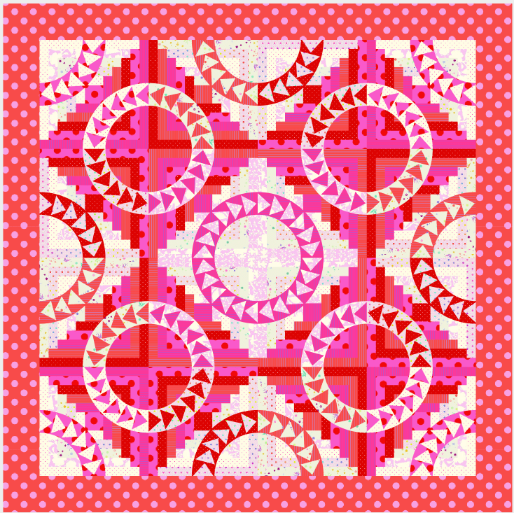 The Beach House Tula Pink Pink Quilt Kit BCHHSPINK-QK