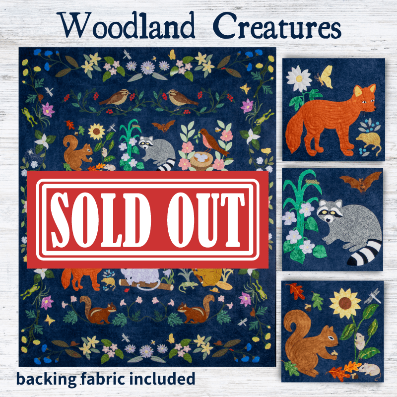 Woodland Creatures Block of the Month - Begins November 2024 WOODCREAT-NOV24