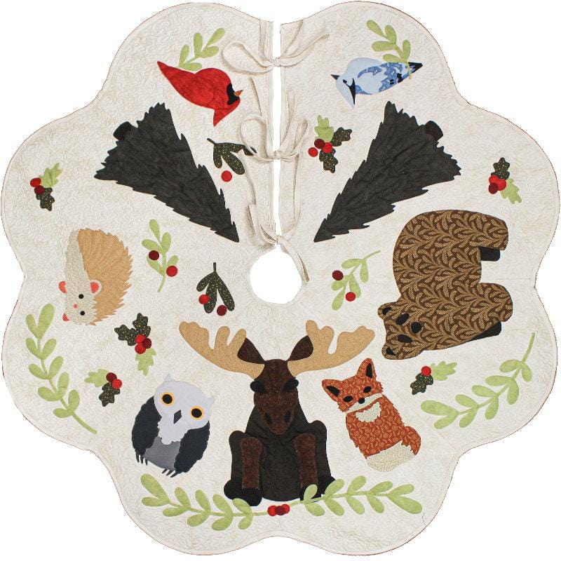 Woodland Critters Tree Skirt Applique Kit WCTS-AK