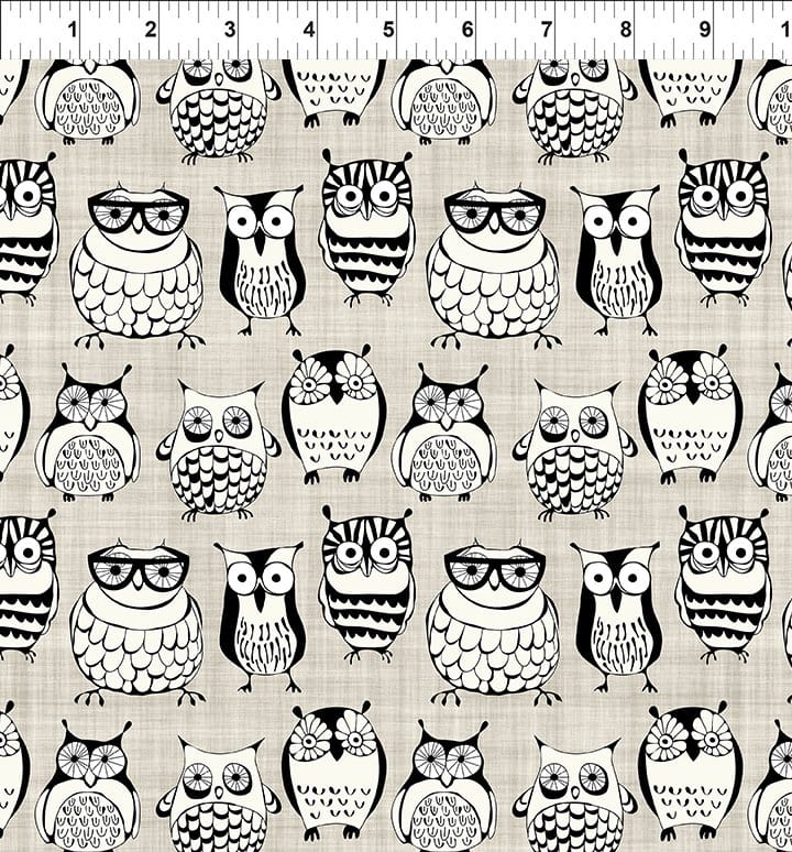 Owls Taupe - Sketchbook Prints 4SK-1