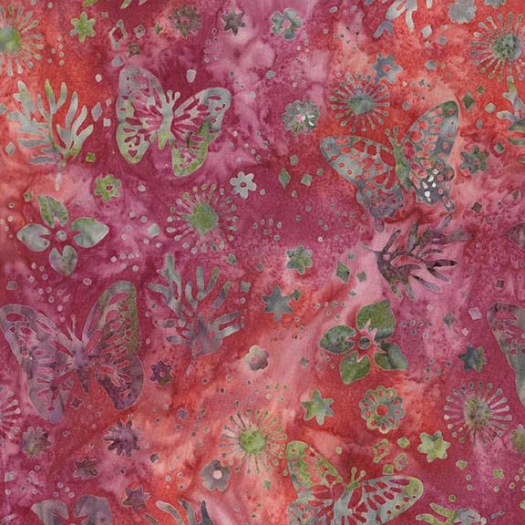 Butterfly Haven - Butterfly Floral Red 712401873