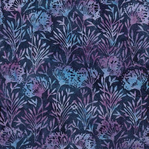 English Lavender - Flower with Leaves Blue Denim 112324565