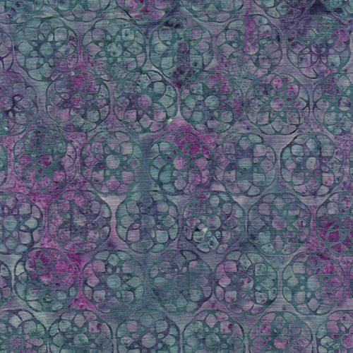 Heavy Metal - Geometric Flower Multi Blue Purple 122325828