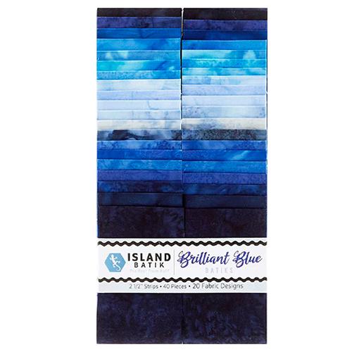 Island Batik - Brilliant Blue - 2.5in Strip Pack BrillBlue-SP