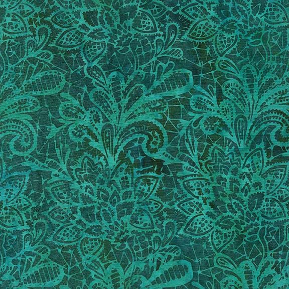 Island Batik - Chantilly - Paisley Lace Teal 122129561