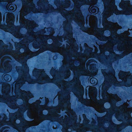 Island Batik - Plains Animals Blue Storm 112237590
