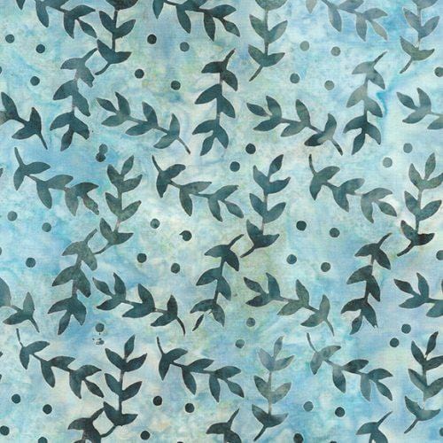 Misty Mornings - Leaves Teal Aqua 412405905
