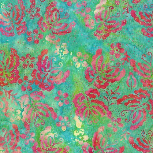 Pin Dot Floral - Butterflies Teal Chameleon 112328965