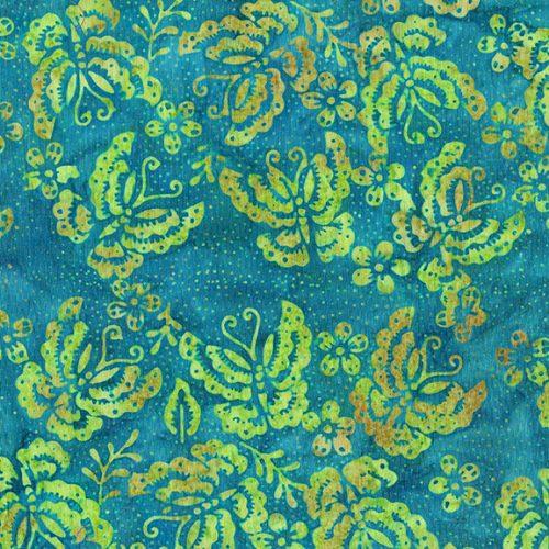 Pin Dot Floral - Butterflies Teal Surf 112328940