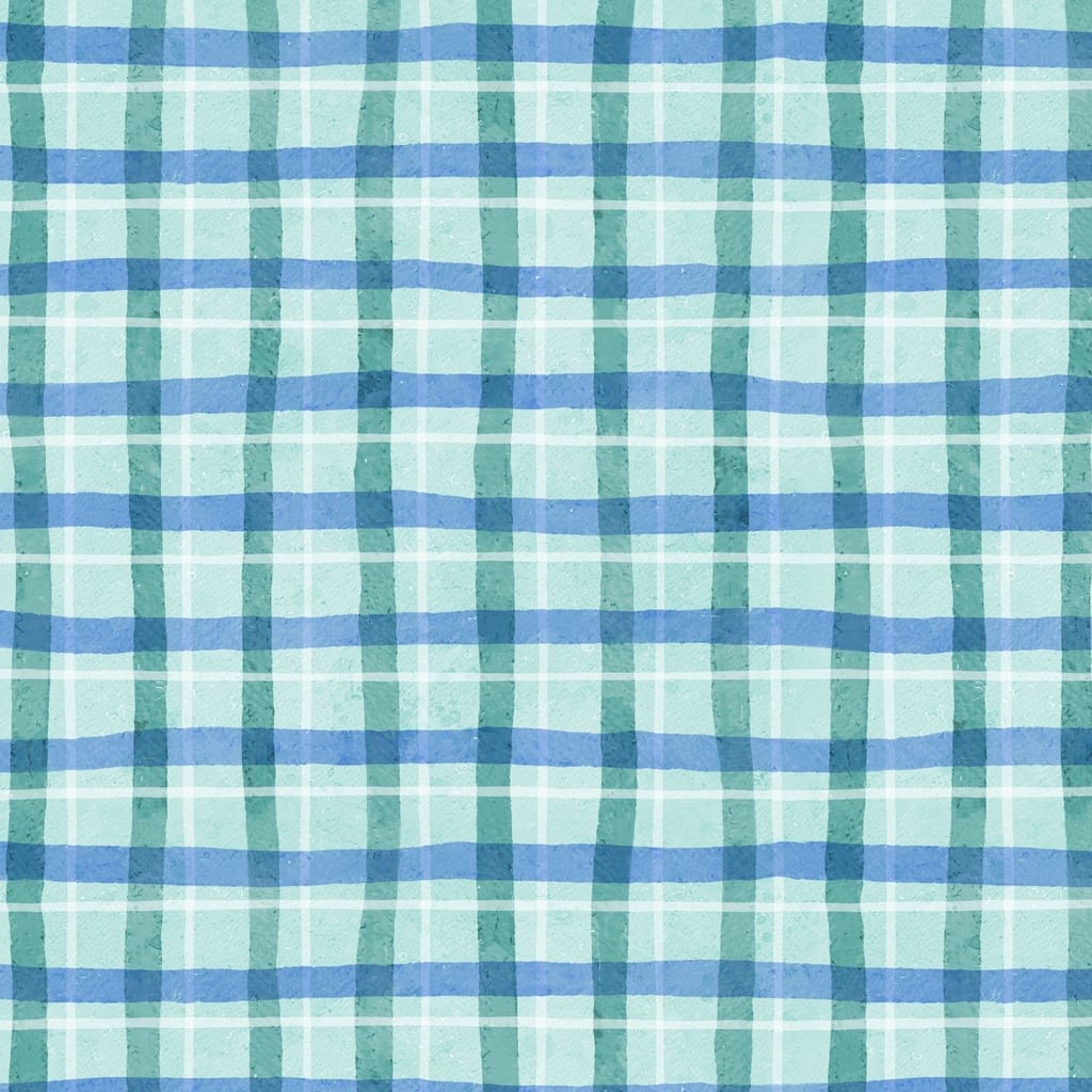 Plaid Teal - Petal Whispers W110-022-950
