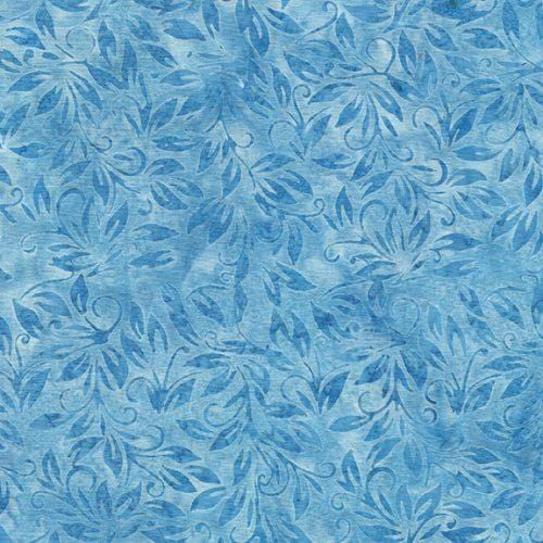 Porcelain Blue - Small Leaf Blue Chambray 112348515