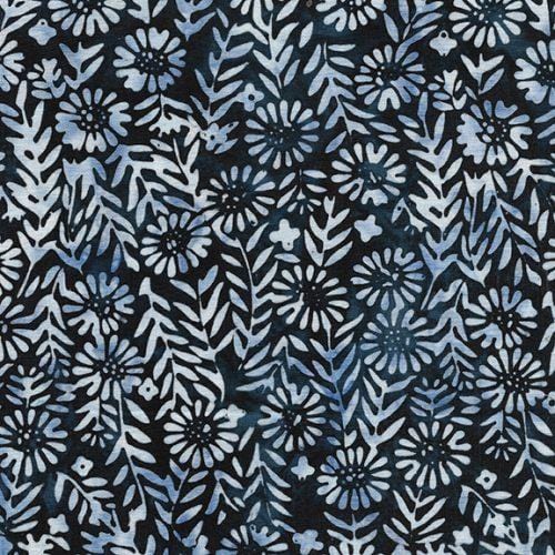 Red White and Blooms - Flower Field Blue Navy 112312585
