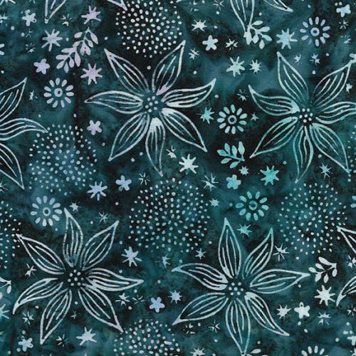 Vines & Sprigs - Large Floral Mix Teal 712408960