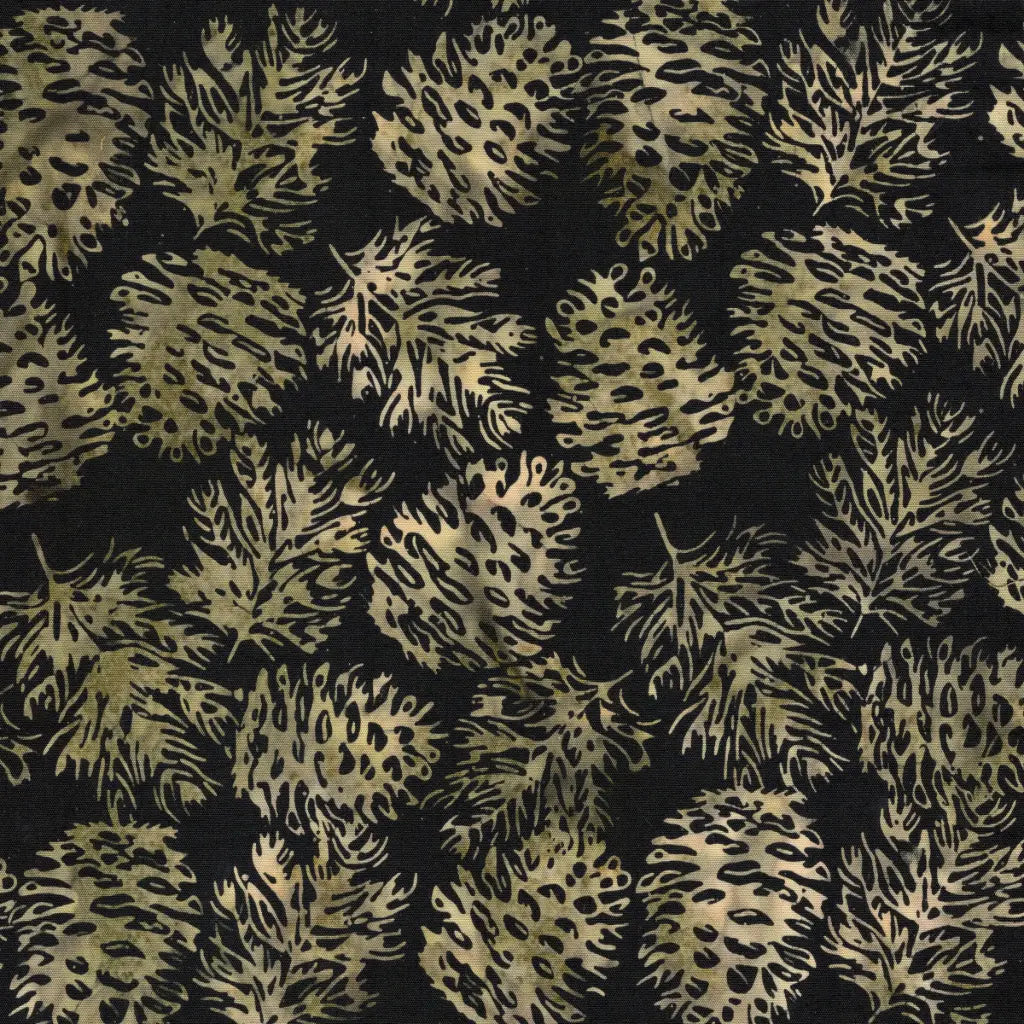 Pinecones and Fir Sprigs Black - Woodland Garden 122540795